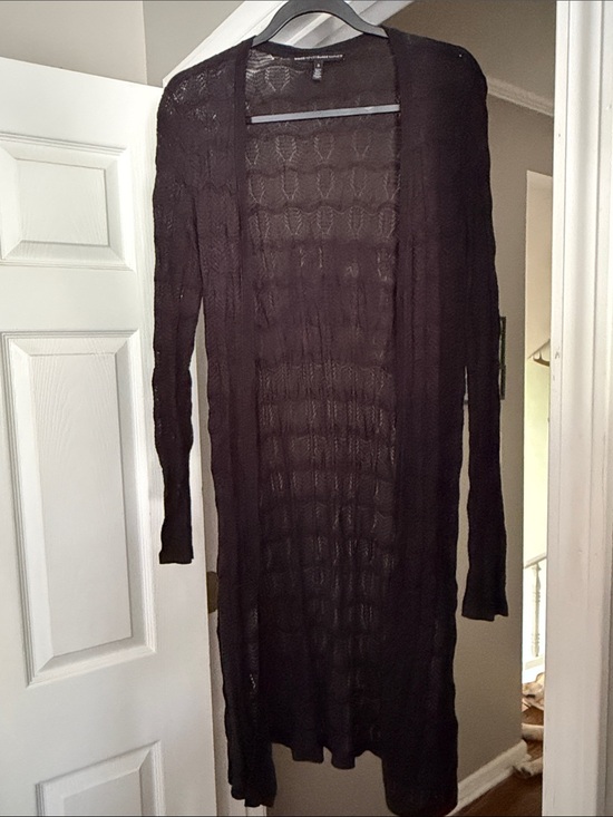 White House Black Market Sweaters - White House Black Market Long Open-Front Knit Cardigan - Brown